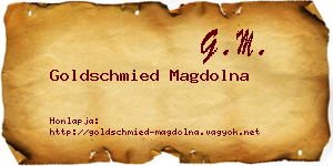 Goldschmied Magdolna névjegykártya
